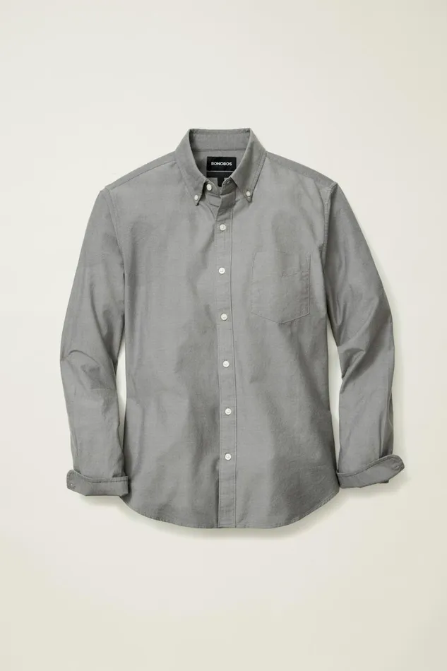 Men Everyday Oxford Shirt Dove Grey Bonobos Casual Shirts