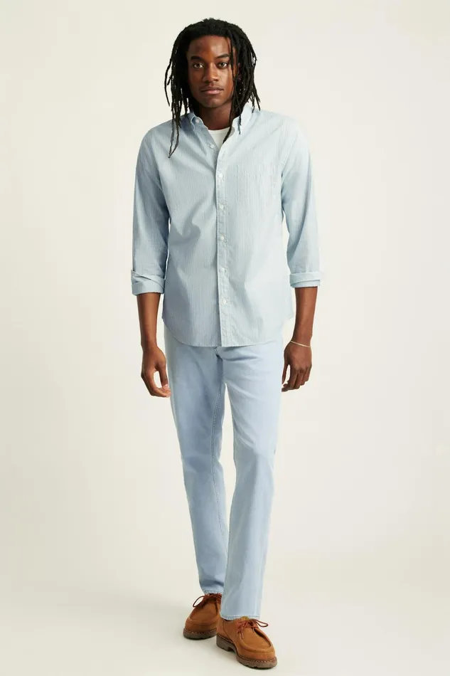 Men Everyday Shirt Blue Green Stripe Bonobos Casual Shirts