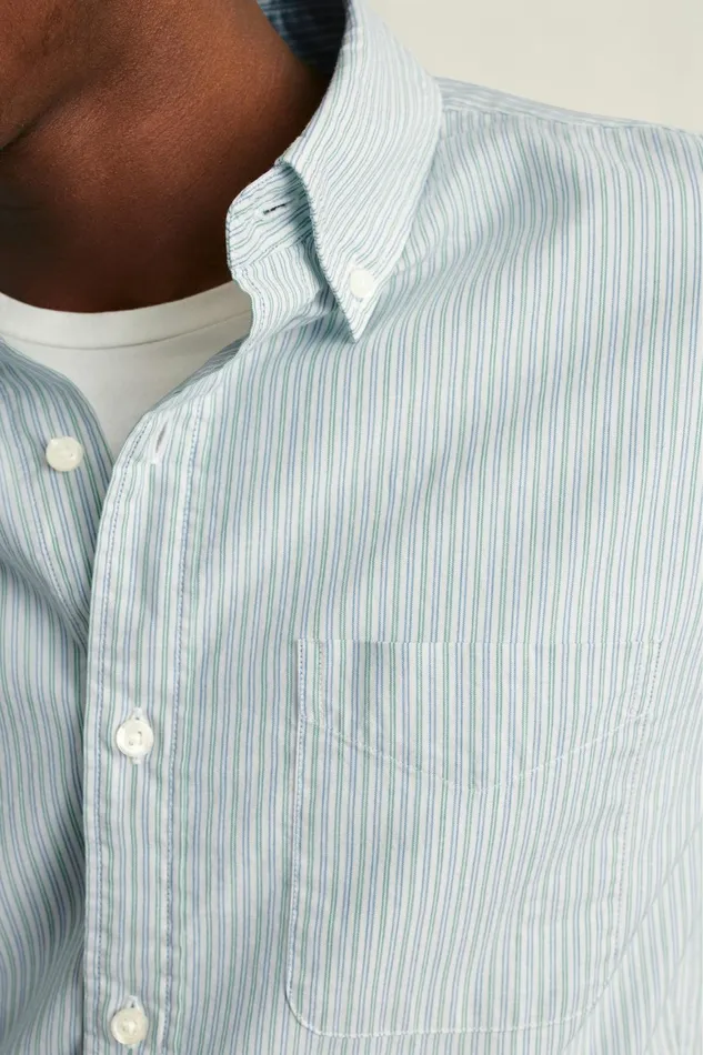 Men Everyday Shirt Blue Green Stripe Bonobos Casual Shirts