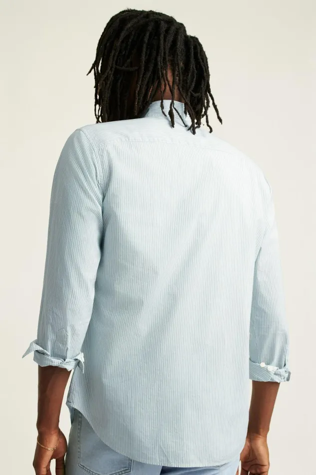 Men Everyday Shirt Blue Green Stripe Bonobos Casual Shirts
