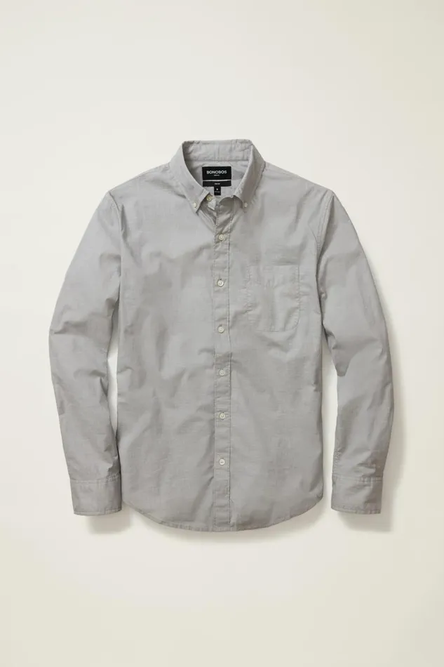 Men Everyday Shirt Grey End On End Bonobos Casual Shirts