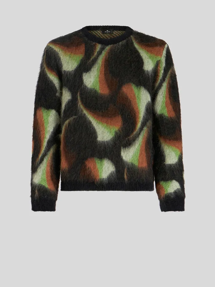 Men Foliage Round Neck Jumper Etro Knitwear