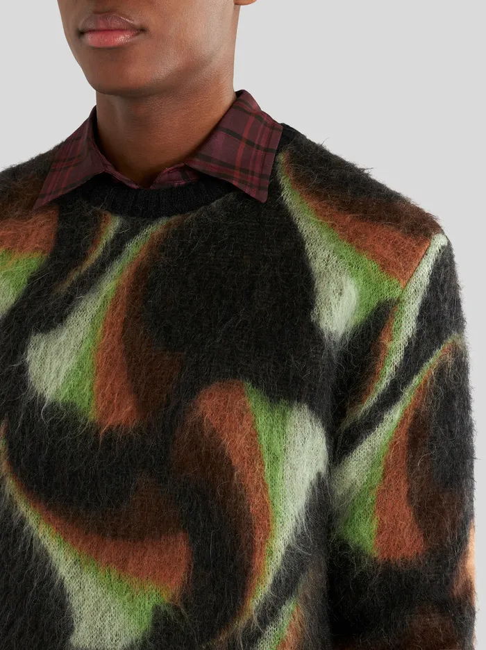 Men Foliage Round Neck Jumper Etro Knitwear