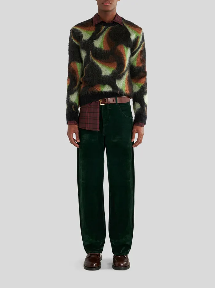 Men Foliage Round Neck Jumper Etro Knitwear