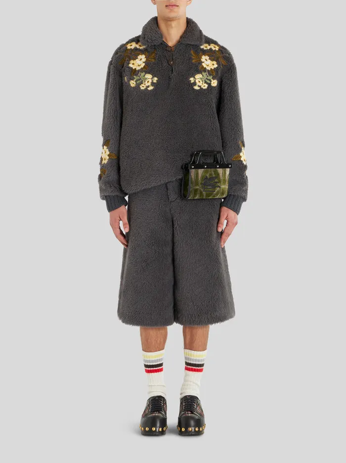 Men FurEffect Bermudas Etro Trousers