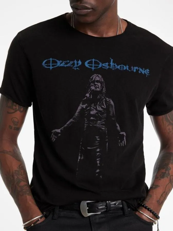 Men Graphic Tees John Varvatos OZZY OSBOURNE TEE Black