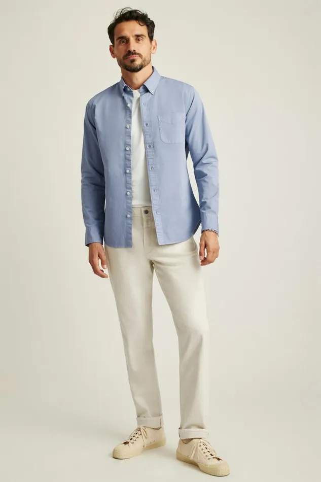 Men Italian Brushed 5Pocket Pants Light Sand Bonobos Jeans