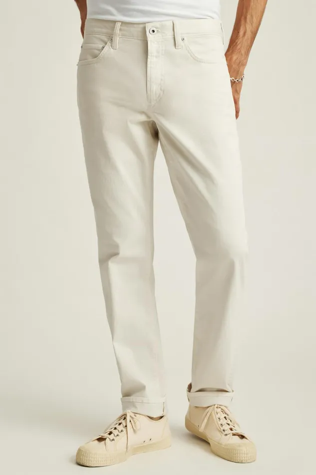 Men Italian Brushed 5Pocket Pants Light Sand Bonobos Jeans