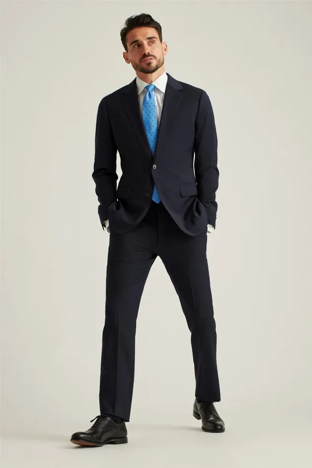 Men Italian Performance Suit Mason Solid Navy Bonobos Suits