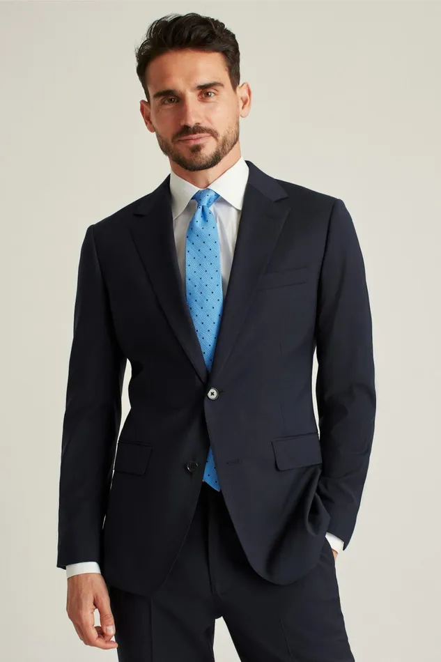 Men Italian Performance Suit Mason Solid Navy Bonobos Suits