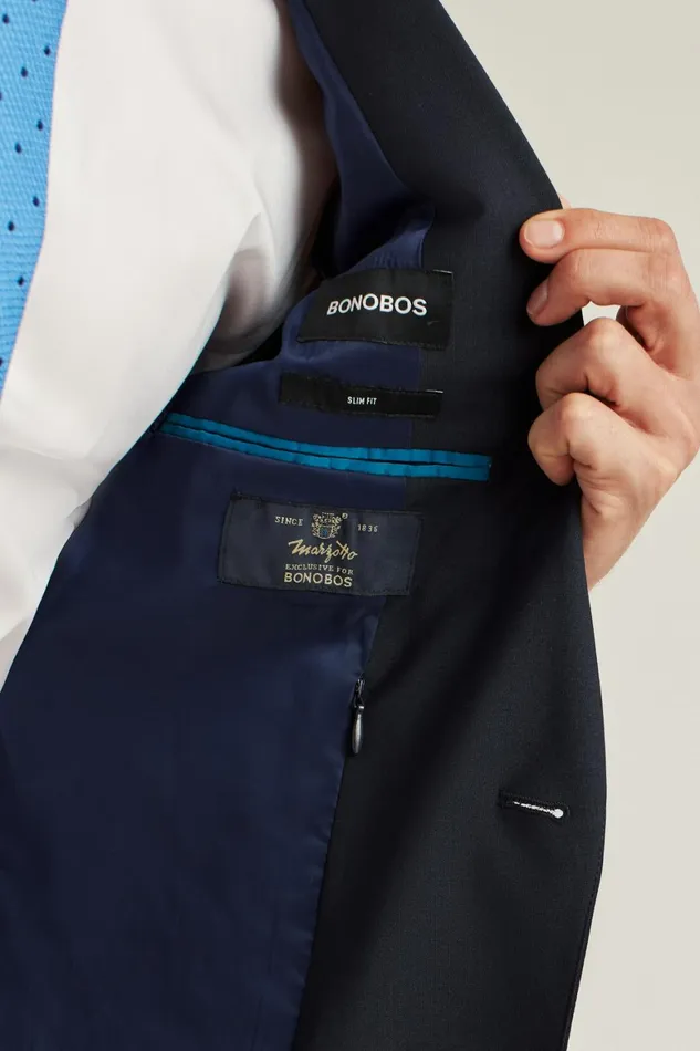 Men Italian Performance Suit Mason Solid Navy Bonobos Suits