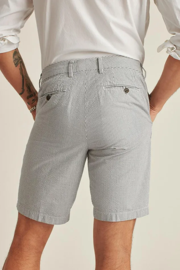 Men Italian Stretch Chino Shorts Navy Seersucker Bonobos Chino Shorts