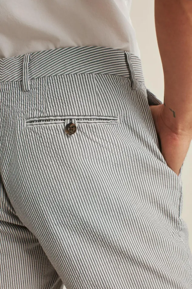 Men Italian Stretch Chino Shorts Navy Seersucker Bonobos Chino Shorts