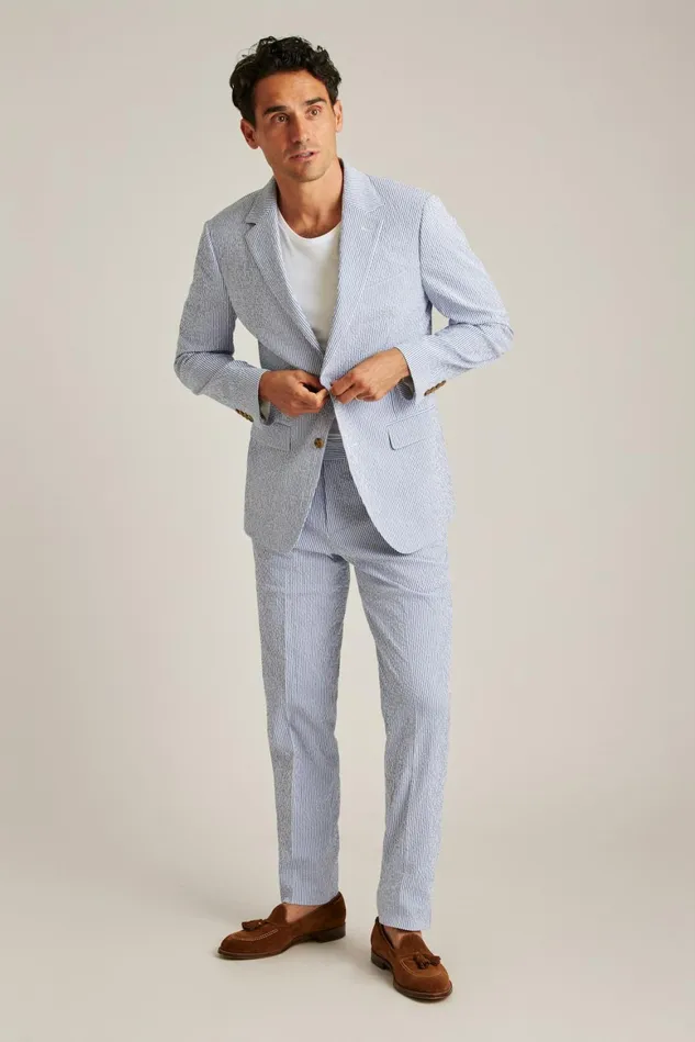 Men Italian Stretch Seersucker Suit Jacket Navy And White Seersucker Bonobos Blazers and Sport Coats Men Italian Stretch Seersucker Suit Jacket Navy And White Seersucker Bonobos Blazers and Sport Coats