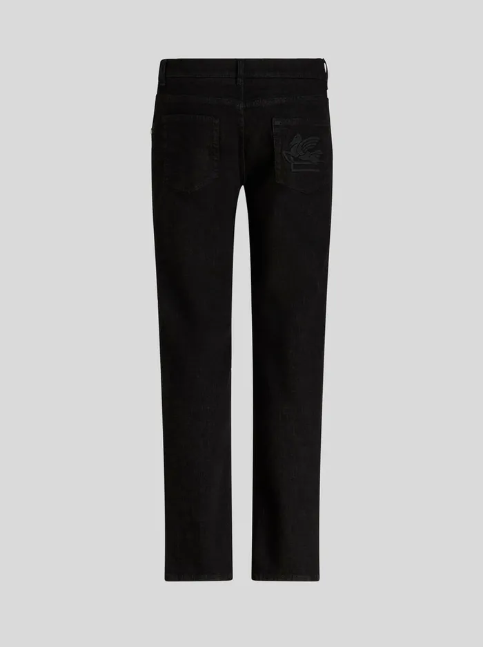 Men Jacquard Jeans With Logo And Pegaso Etro Trousers