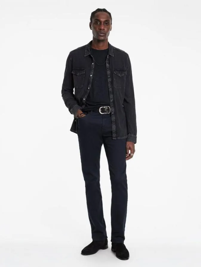 Men Jeans John Varvatos J701 8211 BLACK WEFT Eclipse