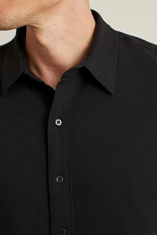 Men Jersey Everyday Shirt Black Bonobos Casual Shirts