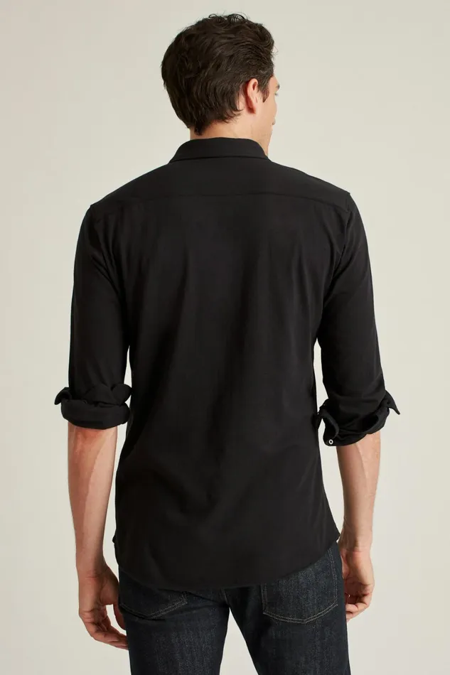 Men Jersey Everyday Shirt Black Bonobos Casual Shirts