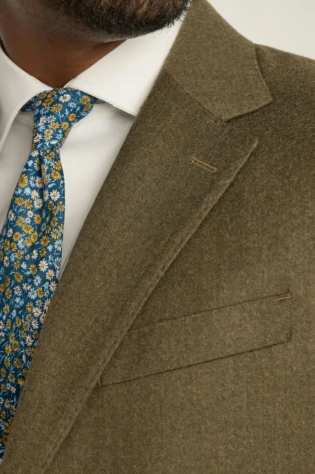 Men Jetsetter Italian Flannel Blazer Light Olive Green Bonobos Blazers and Sport Coats