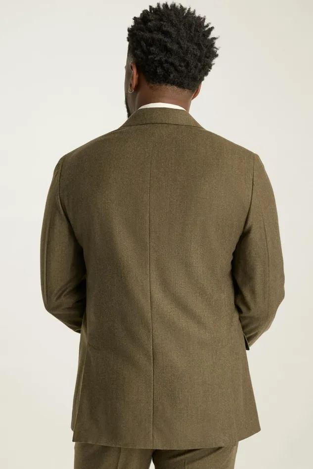 Men Jetsetter Italian Flannel Blazer Light Olive Green Bonobos Blazers and Sport Coats