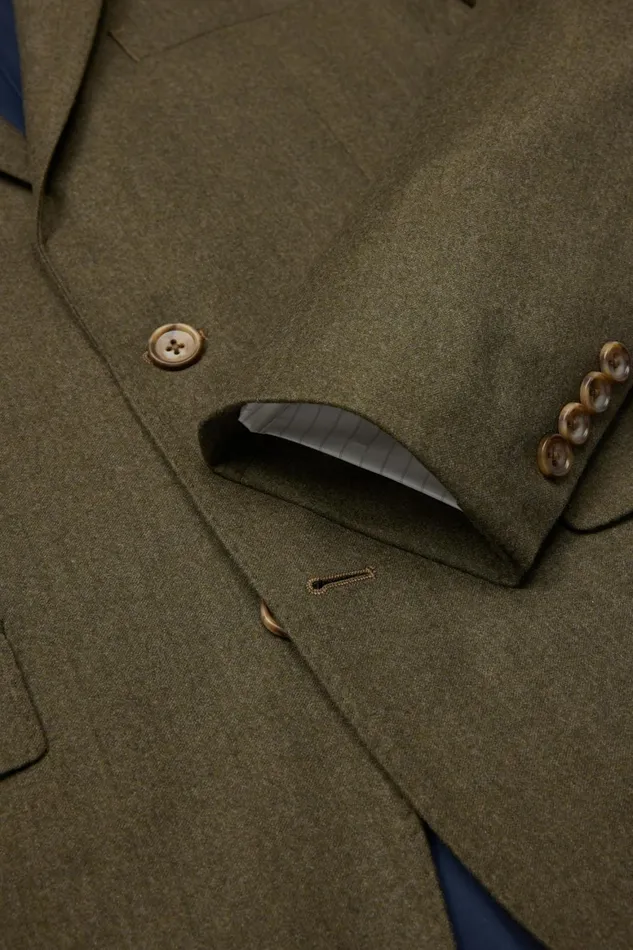 Men Jetsetter Italian Flannel Blazer Light Olive Green Bonobos Blazers and Sport Coats