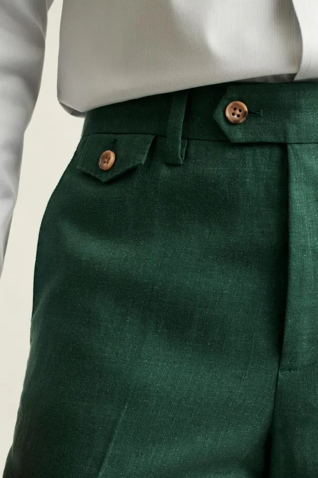 Men Jetsetter Italian Linen Dress Pant Mineral Green Bonobos Dress Pants