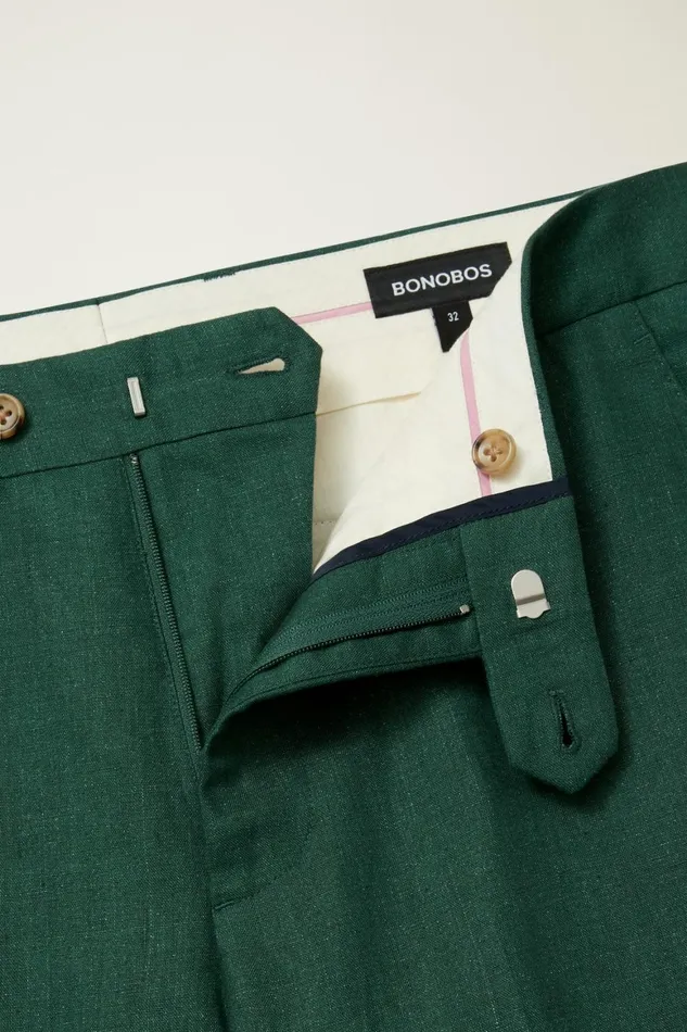 Men Jetsetter Italian Linen Dress Pant Mineral Green Bonobos Dress Pants