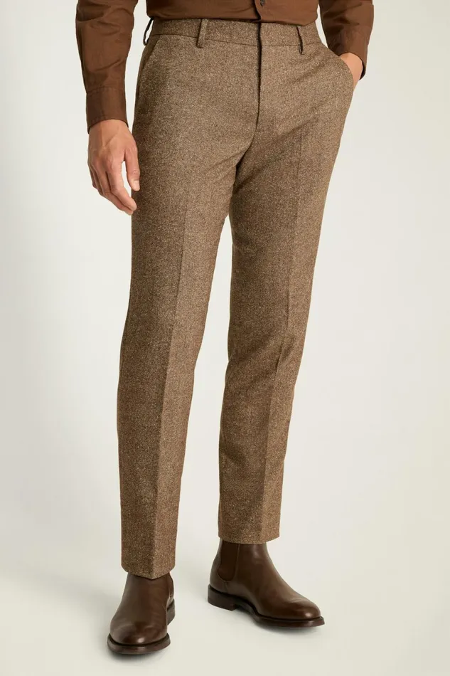 Men Jetsetter Italian Wool Dress Pant Khaki Donegal Bonobos Dress Pants