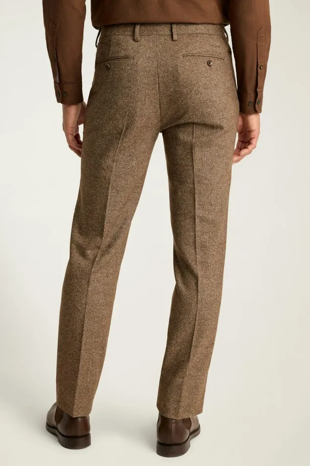 Men Jetsetter Italian Wool Dress Pant Khaki Donegal Bonobos Dress Pants