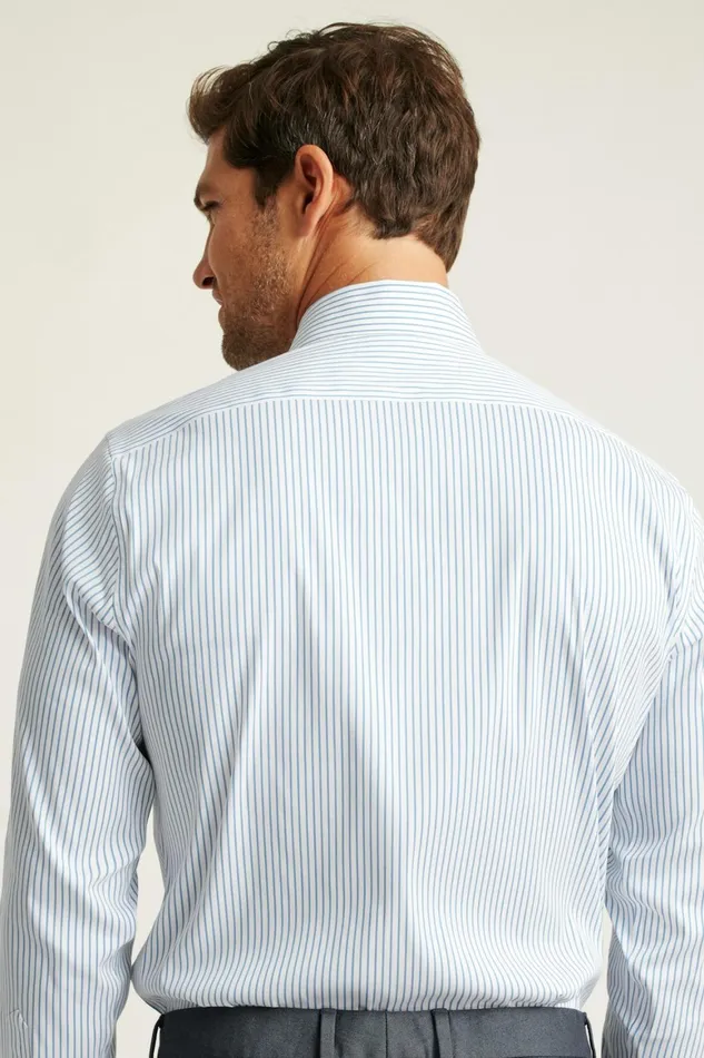 Men Jetsetter Stretch Dress Shirt Blue Classic Stripe Bonobos Business Casual Shirts