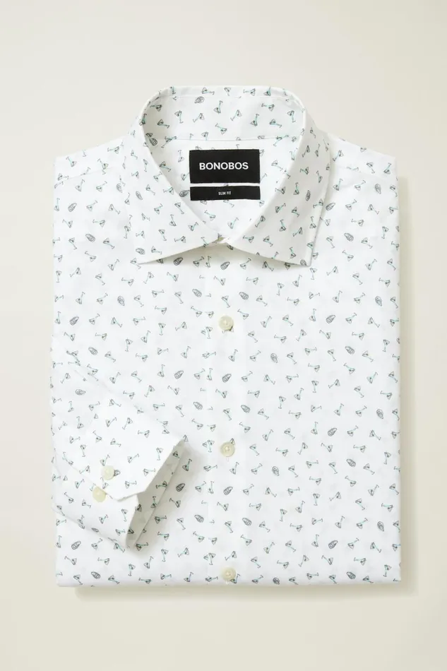 Men Jetsetter Stretch Dress Shirt Marseillan Martinis Bonobos Business Casual Shirts