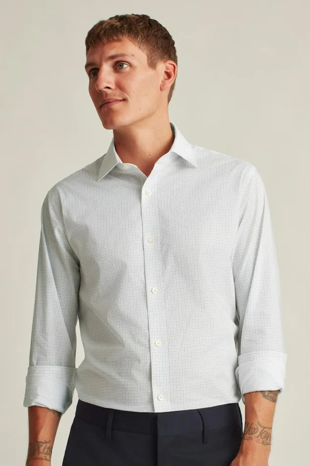 Men Jetsetter Stretch Dress Shirt Seabreeze Dot Bonobos Business Casual Shirts