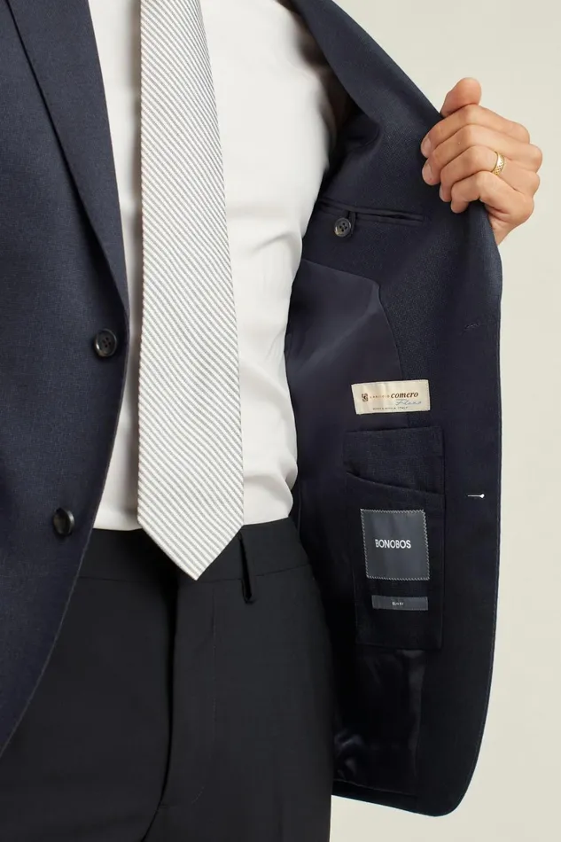 Men Jetsetter Stretch Italian Wool Blazer Navy Bonobos Blazers and Sport Coats