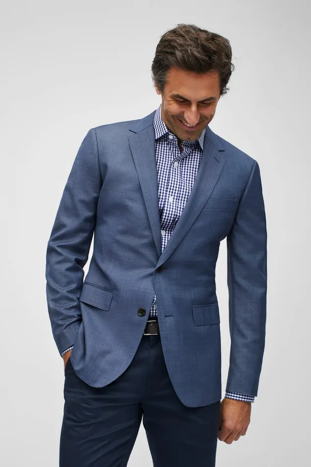 Men Jetsetter Stretch Italian Wool Blazer Washed Blue Bonobos Blazers and Sport Coats