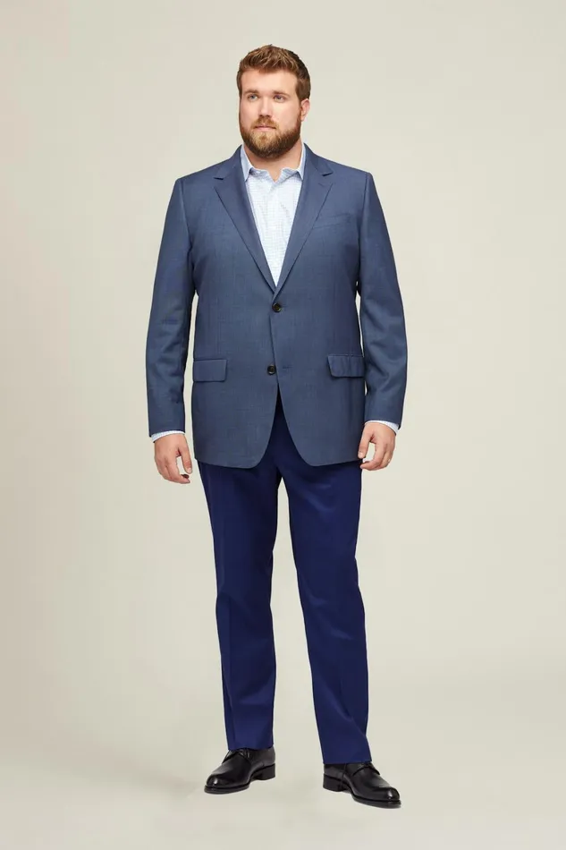 Men Jetsetter Stretch Italian Wool Blazer Washed Blue Bonobos Blazers and Sport Coats
