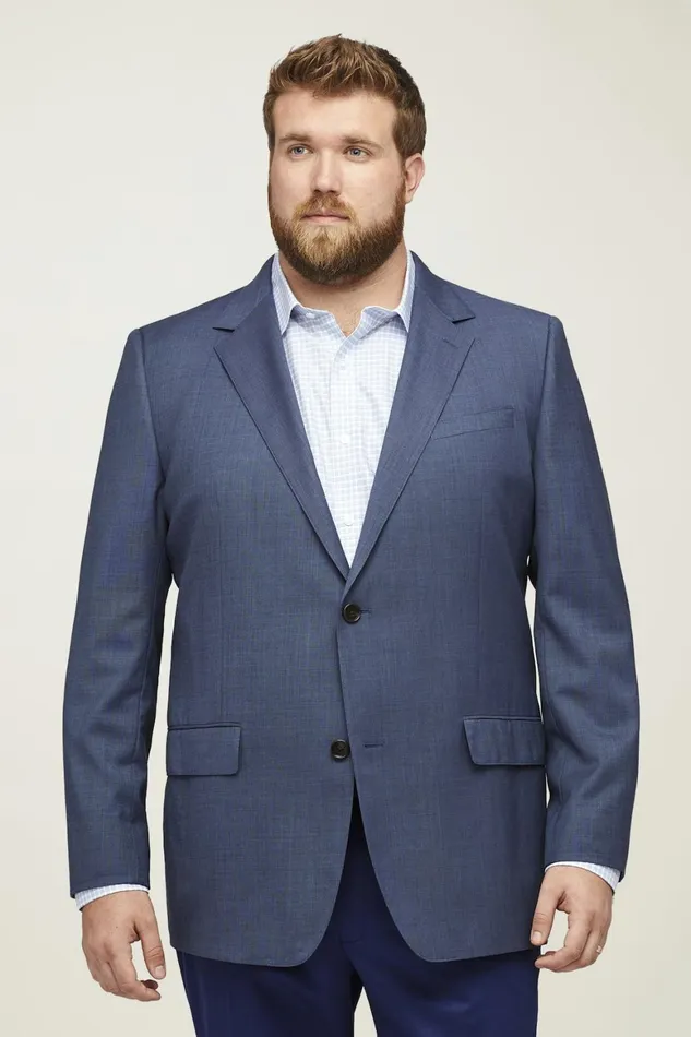 Men Jetsetter Stretch Italian Wool Blazer Washed Blue Bonobos Blazers and Sport Coats