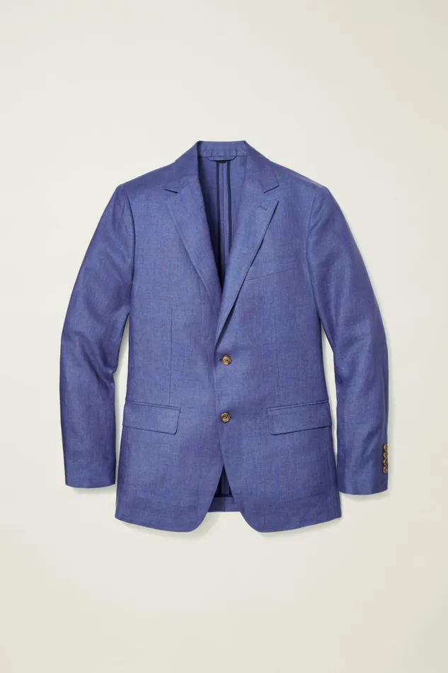 Men Jetsetter Unconstructed Blazer True Blues Windowpane Bonobos Blazers and Sport Coats