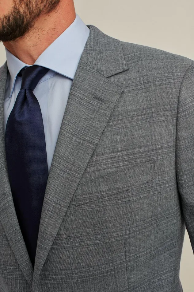 Men Jetsetter Wool Blazer Grey Check Bonobos Blazers and Sport Coats