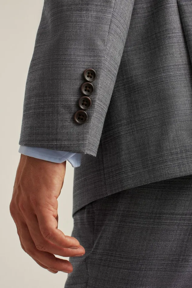 Men Jetsetter Wool Blazer Grey Check Bonobos Blazers and Sport Coats