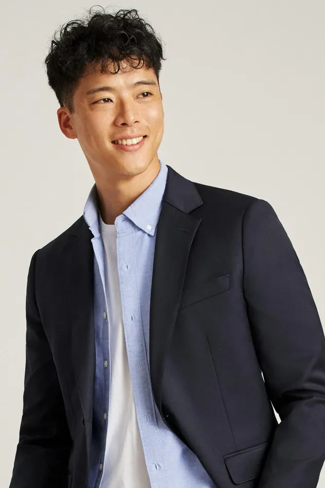 Men Jetsetter Wool Blazer Navy Bonobos Blazers and Sport Coats