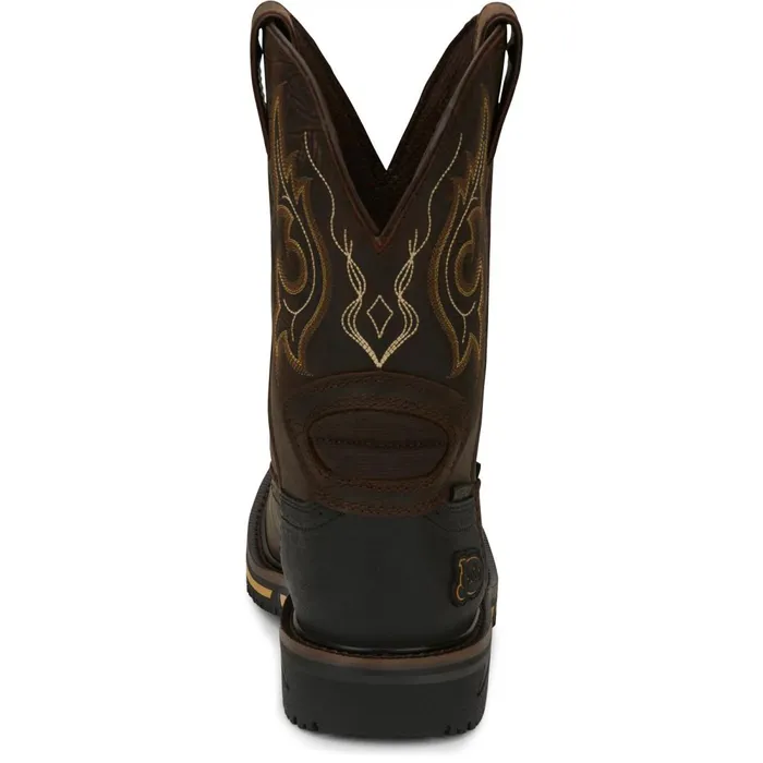 MEN Joist 11034 Waterproof Comp Toe Chocolate Justin Boots Work