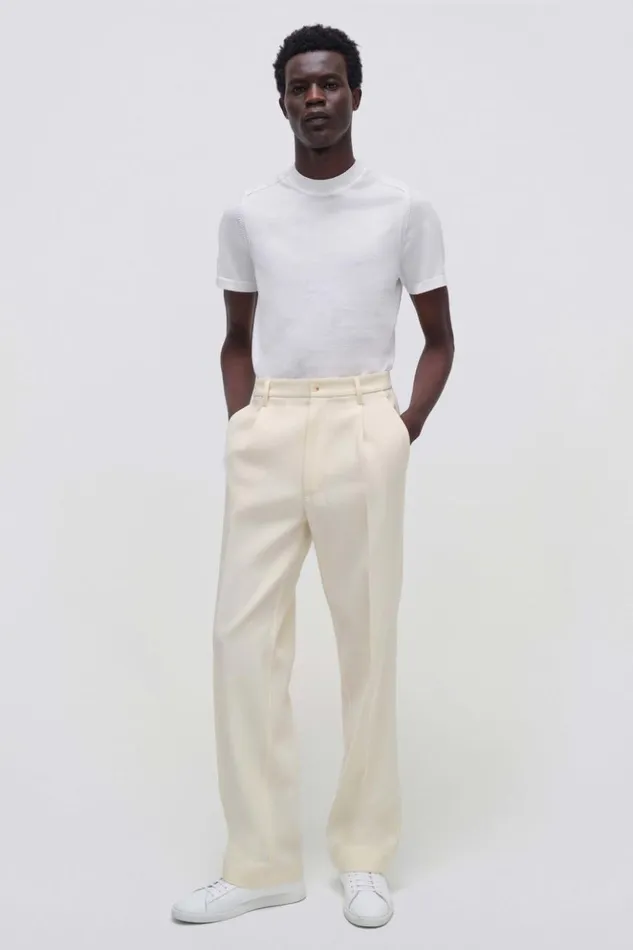 Men Kane Pants Eggshell Jonathan Simkhai Pants and Bottoms