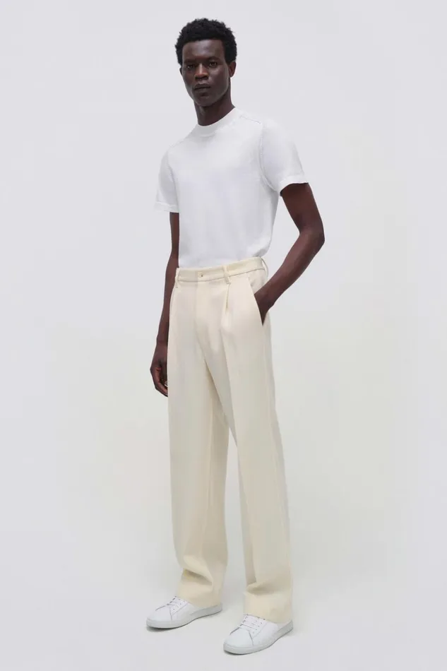 Men Kane Pants Eggshell Jonathan Simkhai Pants and Bottoms