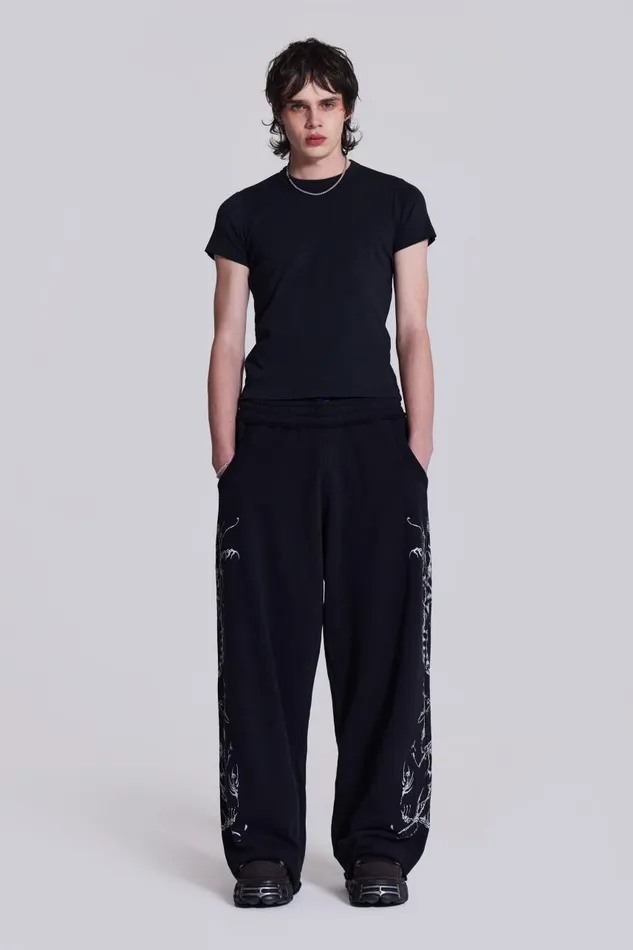 Men Lazy Willy Printed Monster Joggers Jaded London Joggers and Sweatpants