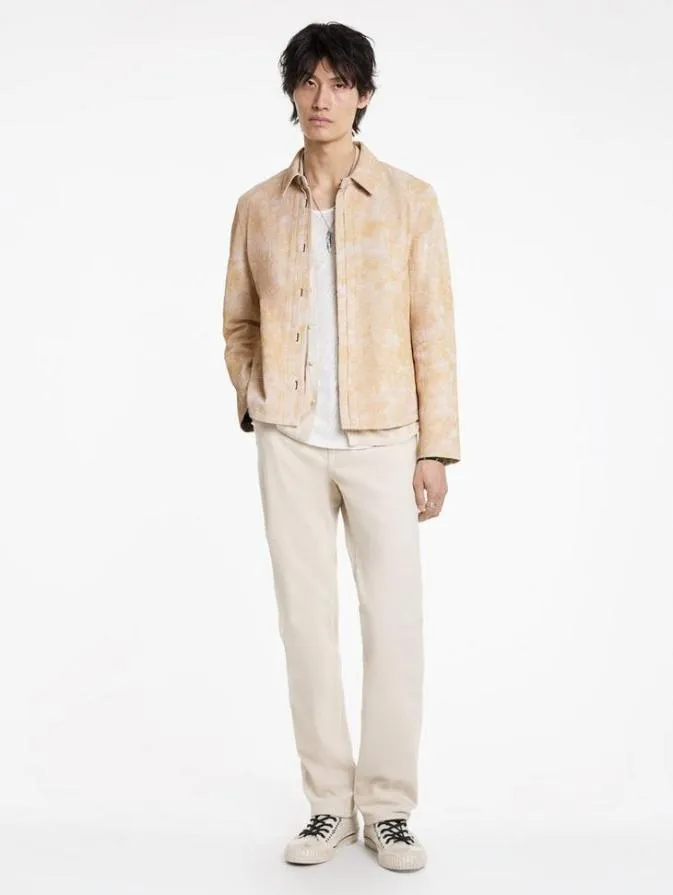 Men Leather Jackets John Varvatos DUNWOODIE JACKET Hay