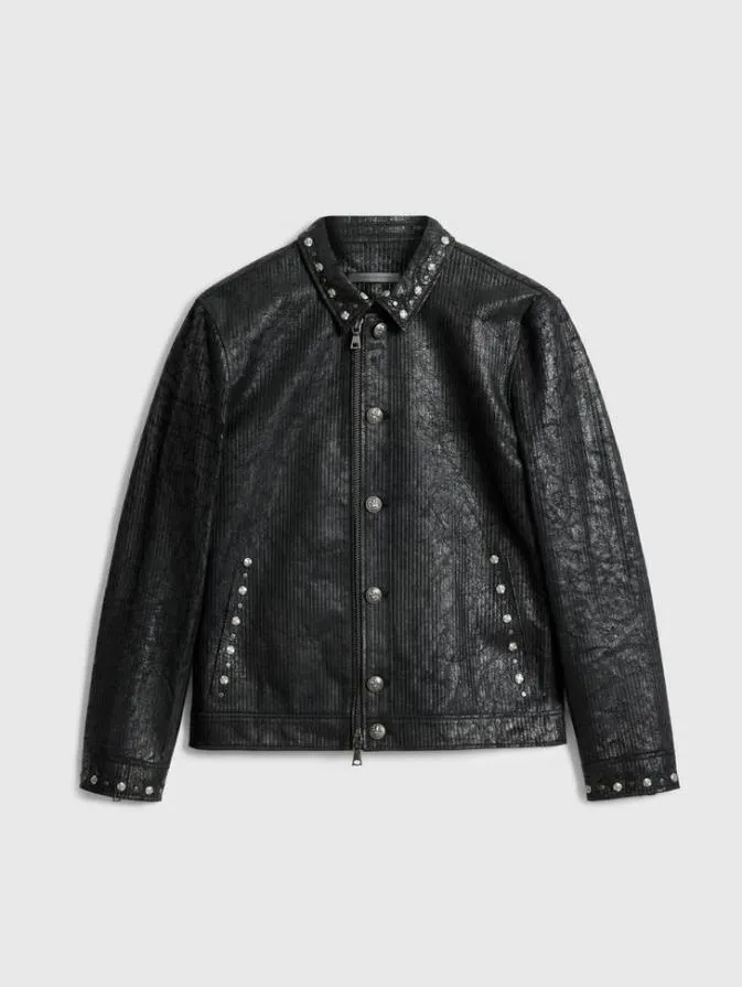 Men Leather Jackets John Varvatos HAMMELS JACKET Black