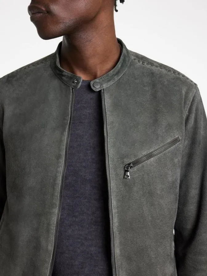 Men Leather Jackets John Varvatos REEDE RACER JACKET Pebble
