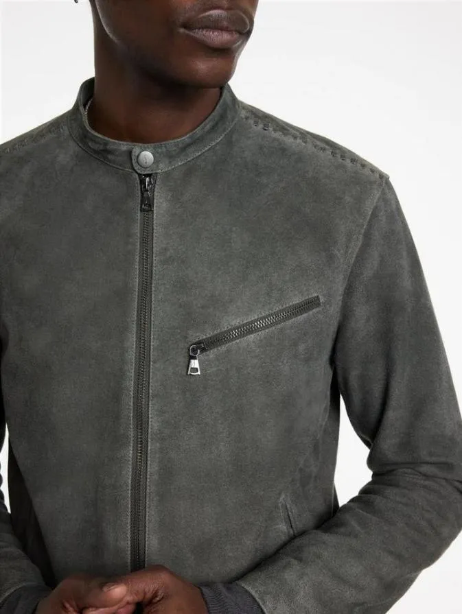 Men Leather Jackets John Varvatos REEDE RACER JACKET Pebble
