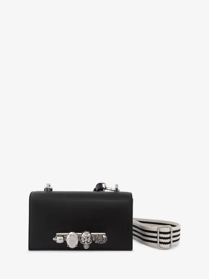 Men Messenger Bags Alexander McQueen The Knuckle Satchel Black