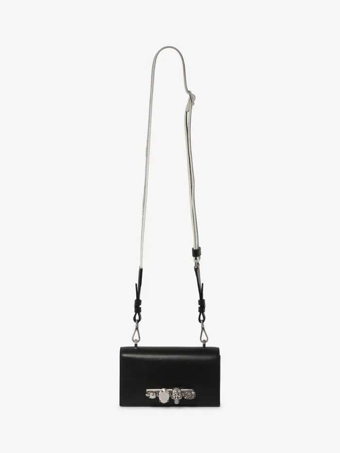 Men Messenger Bags Alexander McQueen The Knuckle Satchel Black